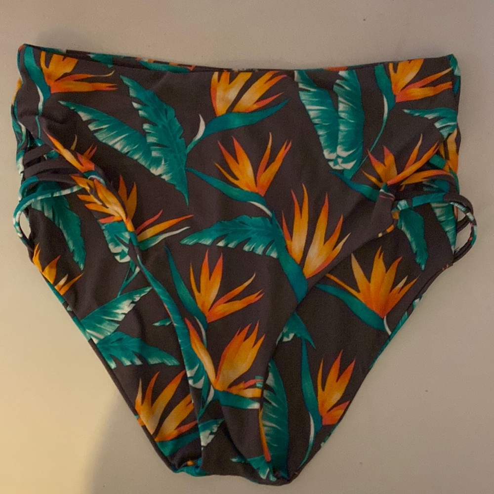 Tori praver bird of paradise high rise bikini bottom